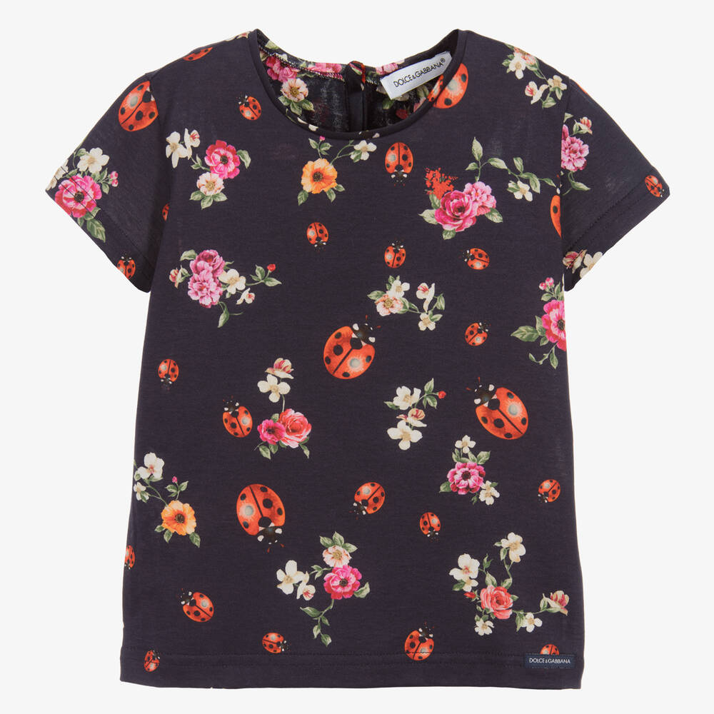 Dolce & Gabbana - Girls 'Coccinelle' T-Shirt | Childrensalon