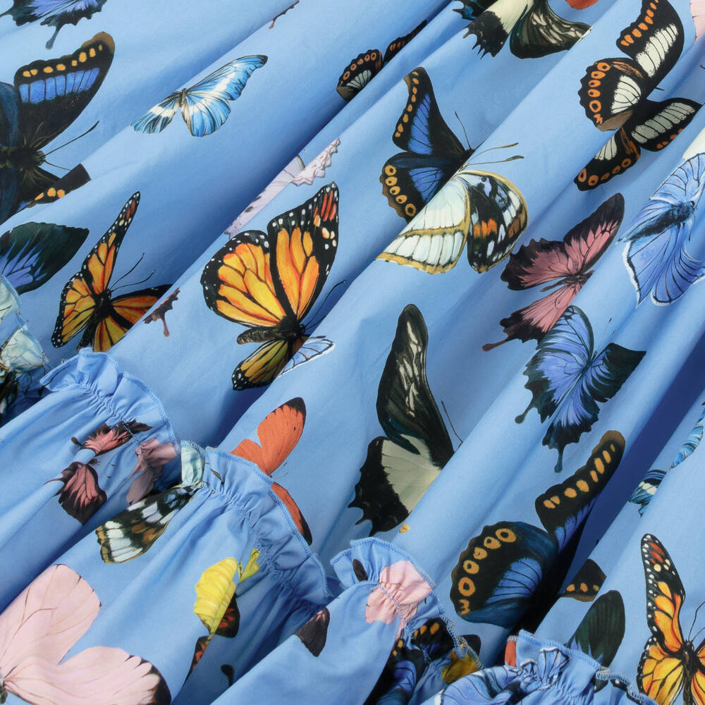 Dolce & Gabbana-Платье из хлопка с бабочками для девочек | Childrensalon Outlet