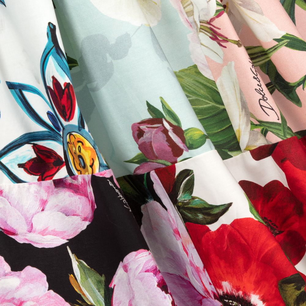 Dolce & Gabbana-Хлопковая юбка в стиле «пэчворк» для девочек | Childrensalon Outlet