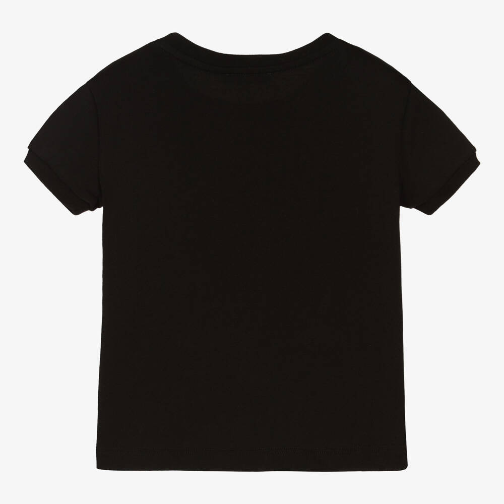 Dolce & Gabbana-Girls Cotton Rhinestone Logo Tee | Childrensalon Outlet