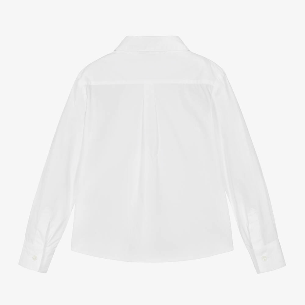 Dolce & Gabbana-بلوزة توليب قطن لون أبيض | Childrensalon Outlet