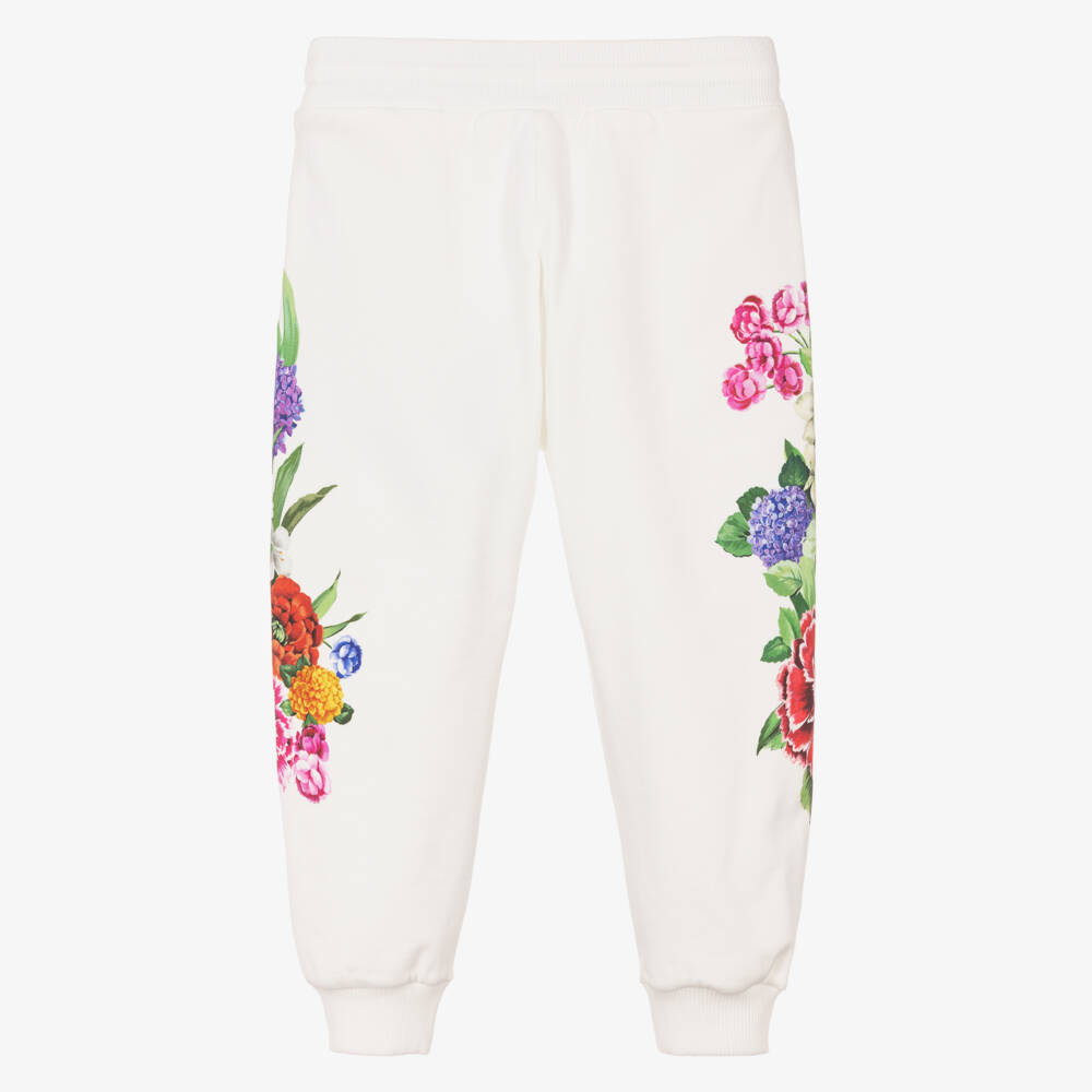 Dolce & Gabbana-Girls Creamy Blossom Lounge Pants | Childrensalon Outlet