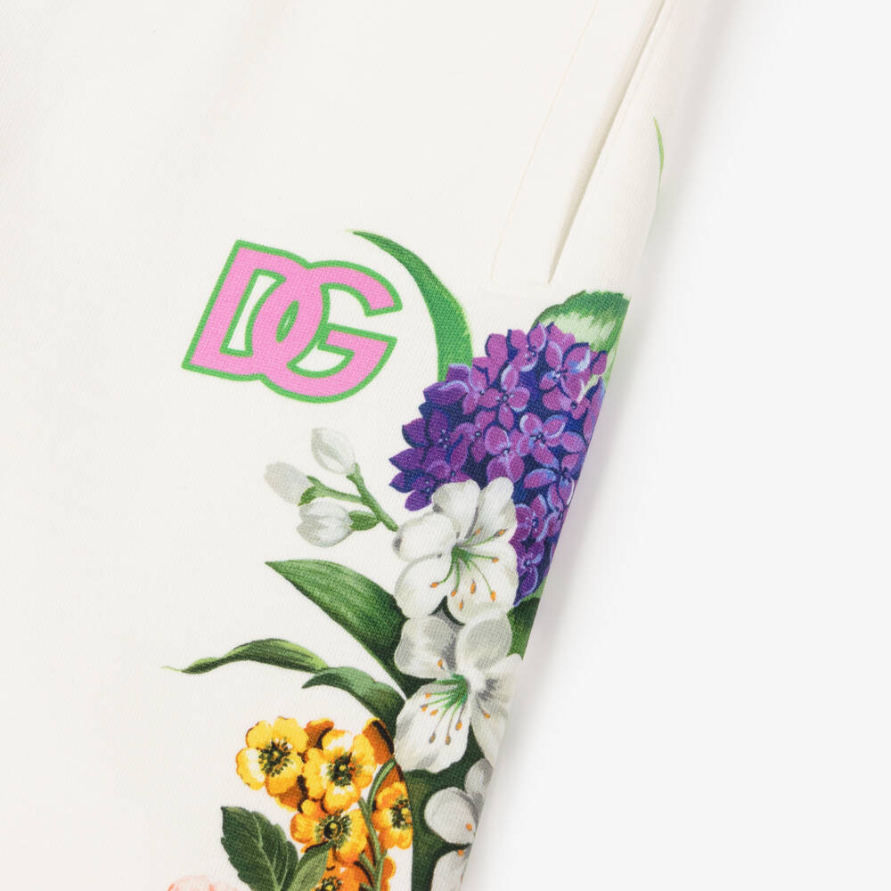 Dolce & Gabbana-Girls Creamy Blossom Lounge Pants | Childrensalon Outlet