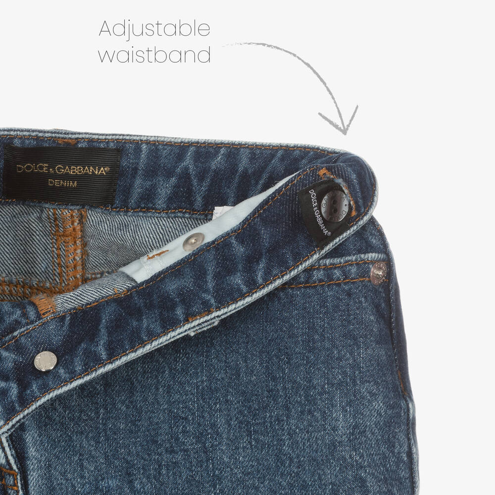 Dolce & Gabbana - Girls Dark Blue Denim Skirt