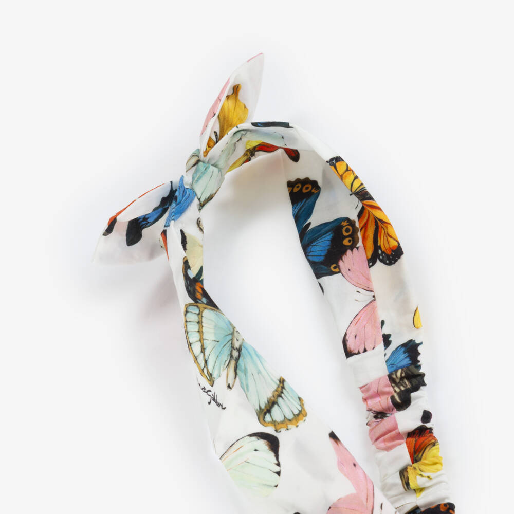 Dolce & Gabbana-Girls Delicate Cotton Butterfly Hairband | Childrensalon Outlet