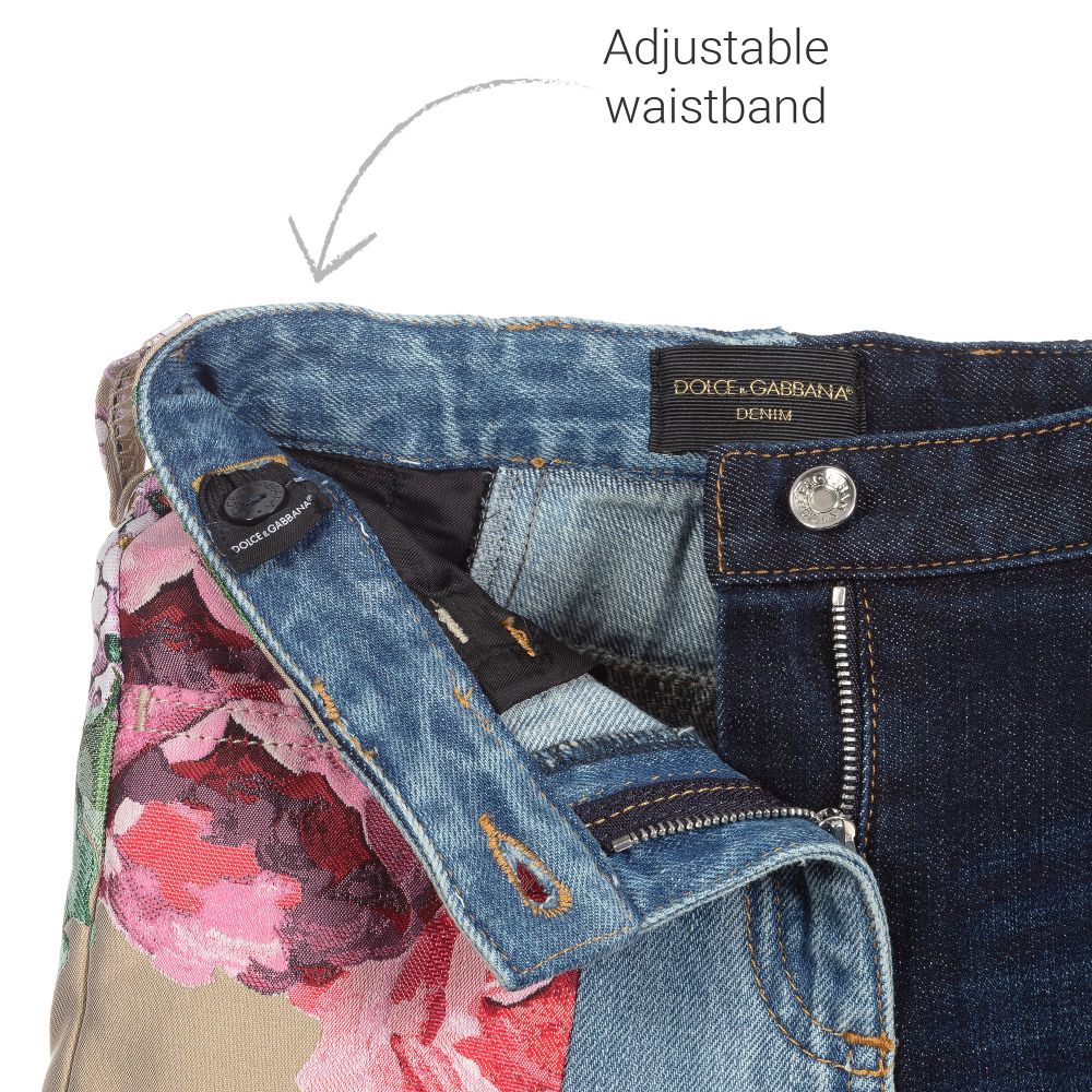Dolce & Gabbana-Джинсовые шорты в стиле пэчворк для девочек | Childrensalon Outlet