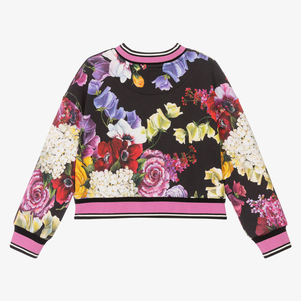 Dolce & Gabbana-Свитшот с цветами для девочек | Childrensalon Outlet