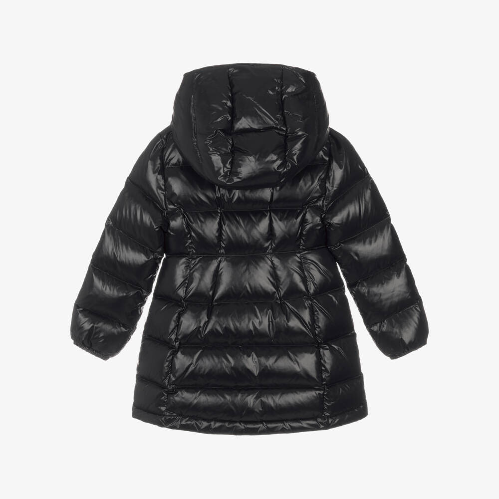 Dolce & Gabbana-Girls Down Filled Black Puffer Coat | Childrensalon Outlet