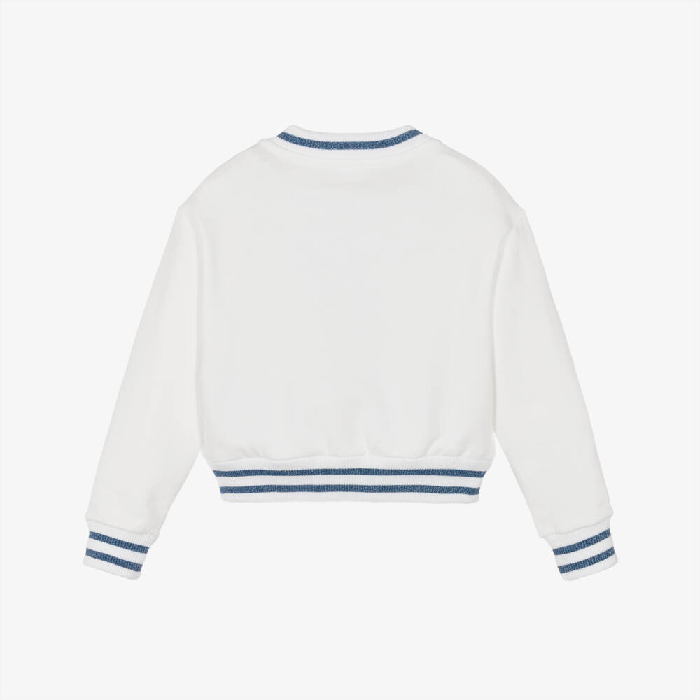 Dolce & Gabbana-Girls Elegant White Butterfly Top | Childrensalon Outlet