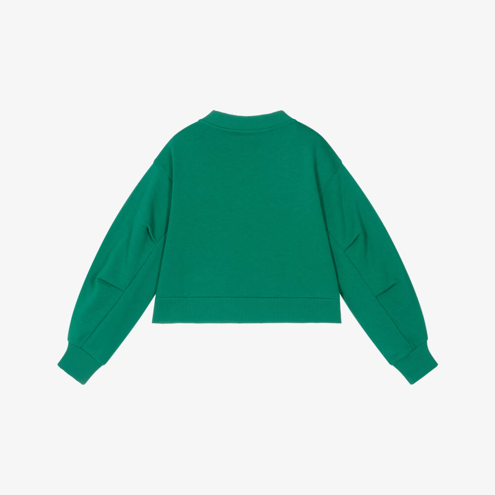 Dolce & Gabbana-Изумрудный топ с цветочной вышивкой для девочек | Childrensalon Outlet