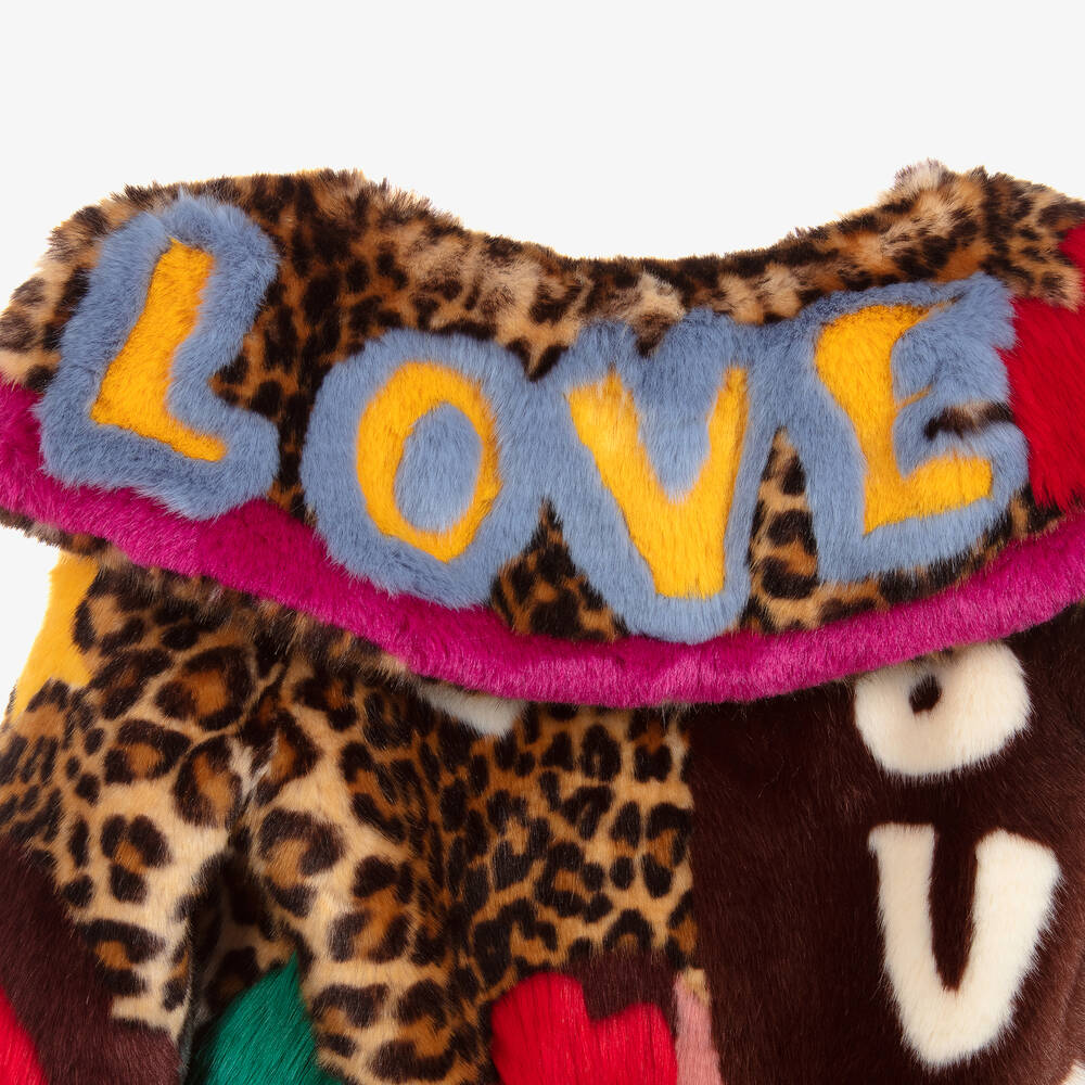 Dolce & Gabbana-Girls Faux Fur Coat | Childrensalon Outlet