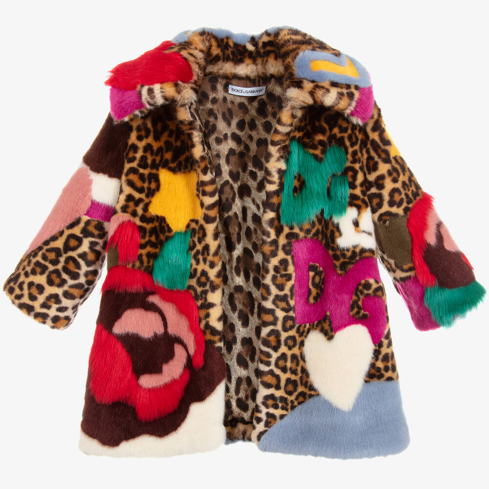Dolce & Gabbana-Girls Faux Fur Coat | Childrensalon Outlet