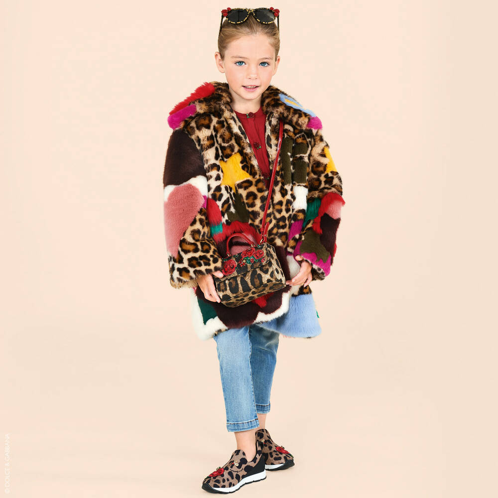 Dolce & Gabbana-Girls Faux Fur Coat | Childrensalon Outlet