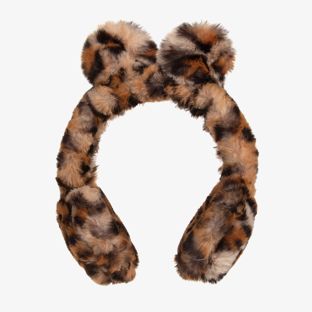 Dolce & Gabbana-Girls Faux Fur Leopard Earmuffs | Childrensalon Outlet