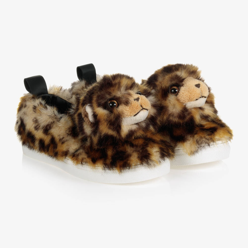 Dolce & Gabbana - Girls Faux Fur Trainers | Childrensalon