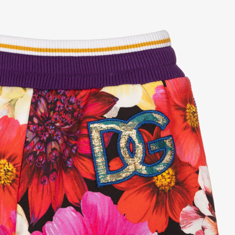 Silk twill vanity pants with DG embroidery in Black for Boys