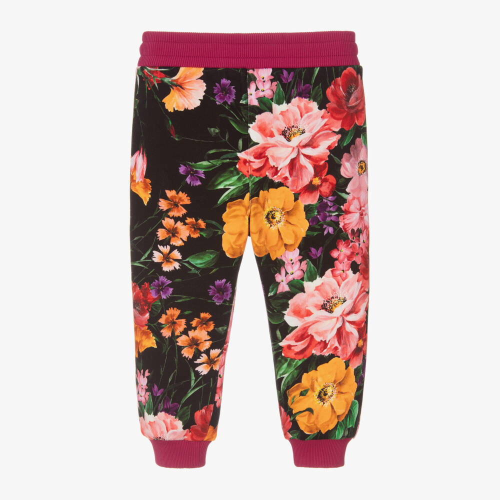Dolce & Gabbana-Girls Floral Jersey Trousers | Childrensalon Outlet