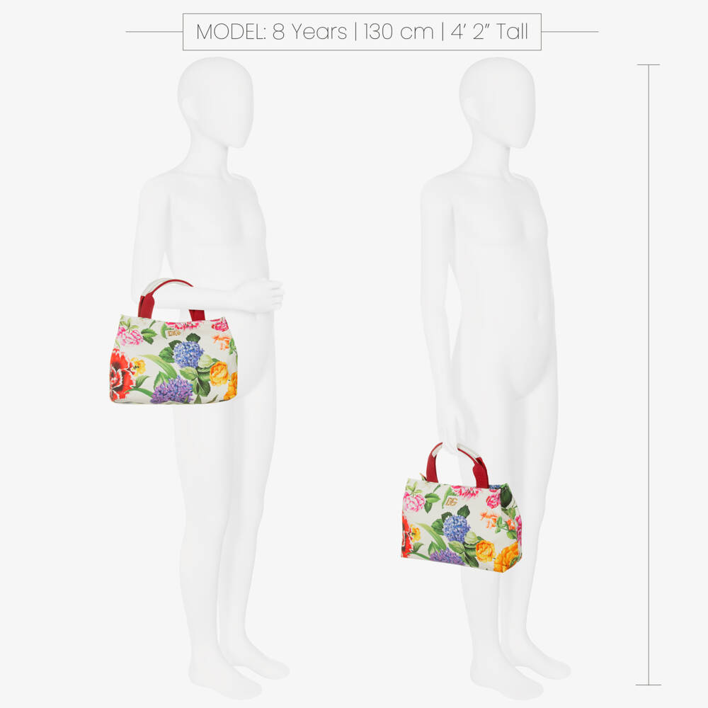 Dolce & Gabbana-Girls Floral White Canvas Tote | Childrensalon Outlet