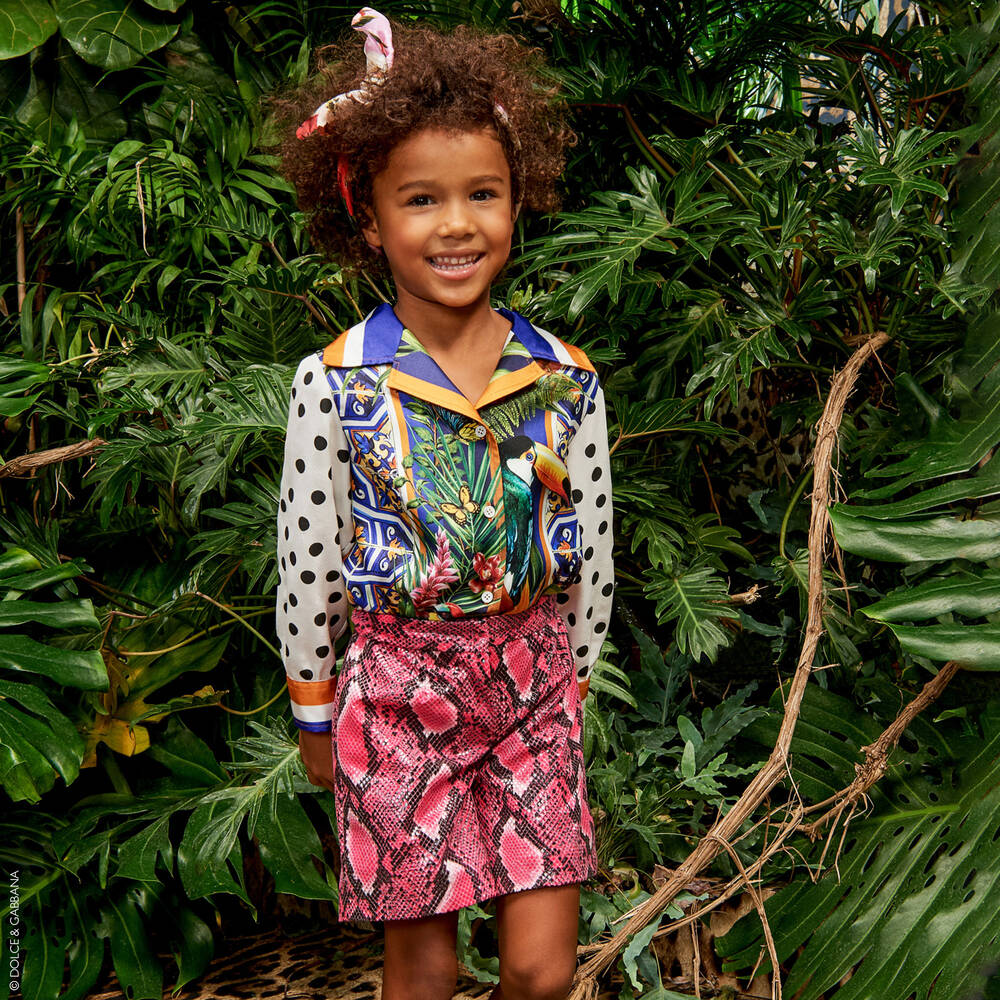 Dolce & Gabbana-Girls Fuchsia Pink Shorts | Childrensalon Outlet