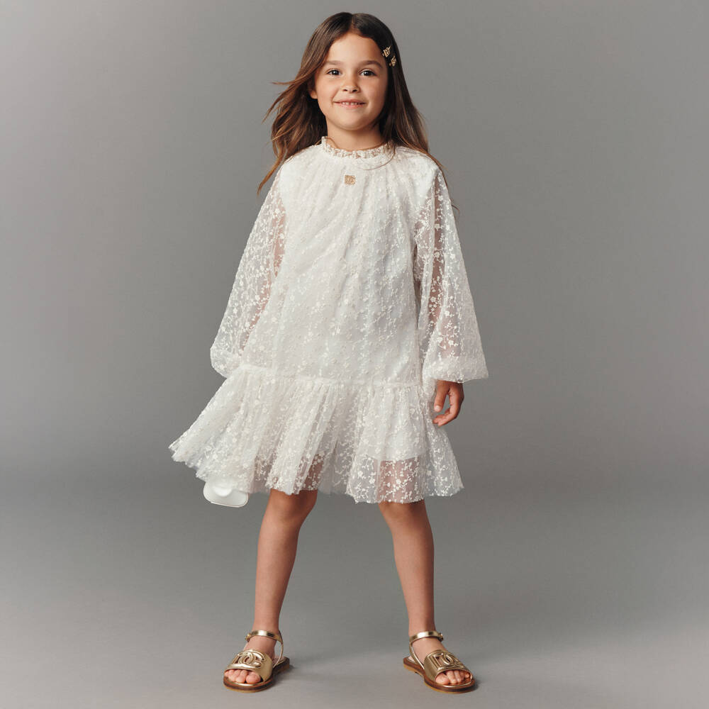 Dolce & Gabbana-Girls Gleaming Leather Buckle Sandals | Childrensalon Outlet