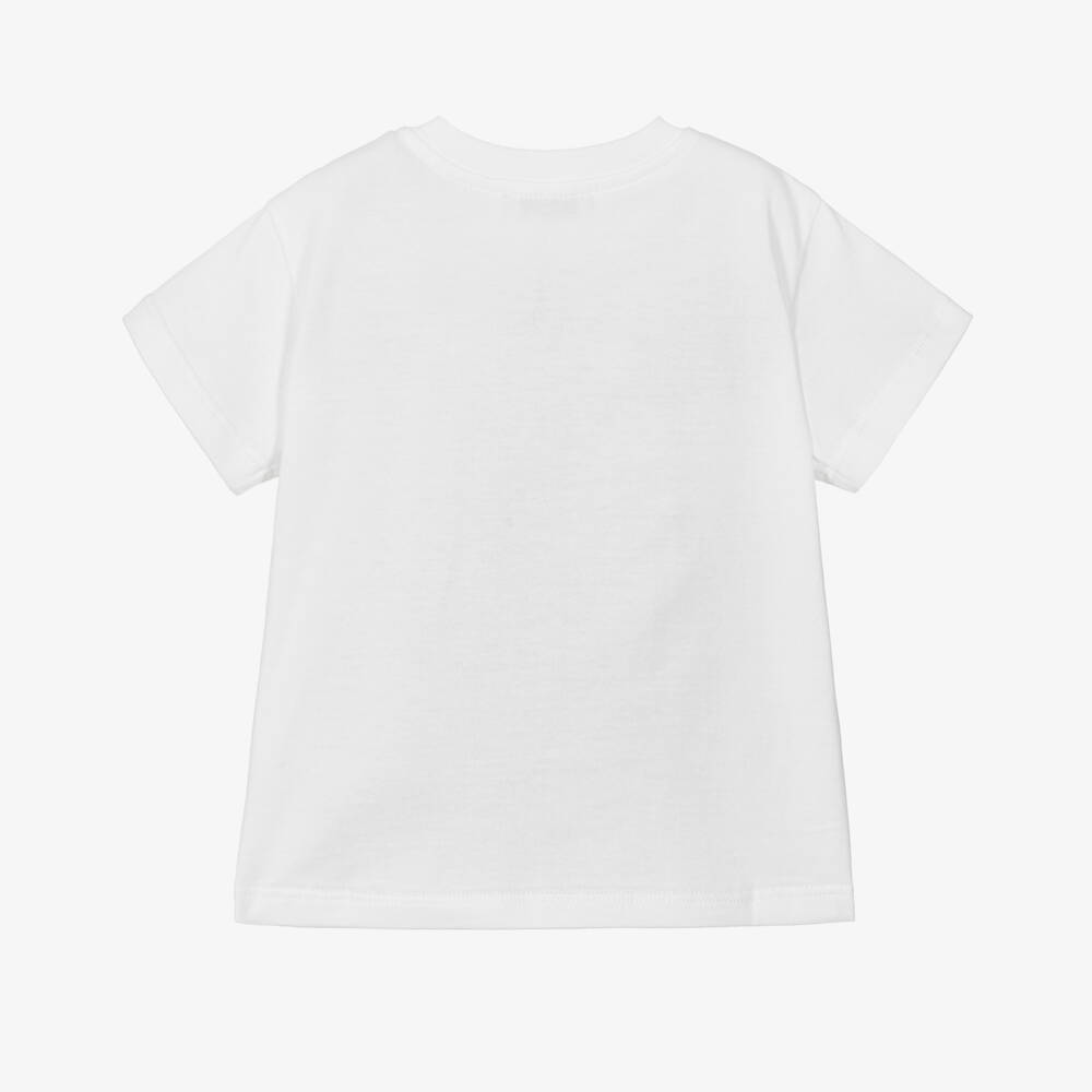 Dolce & Gabbana-Girls' Glittery Pink & White Tee | Childrensalon Outlet