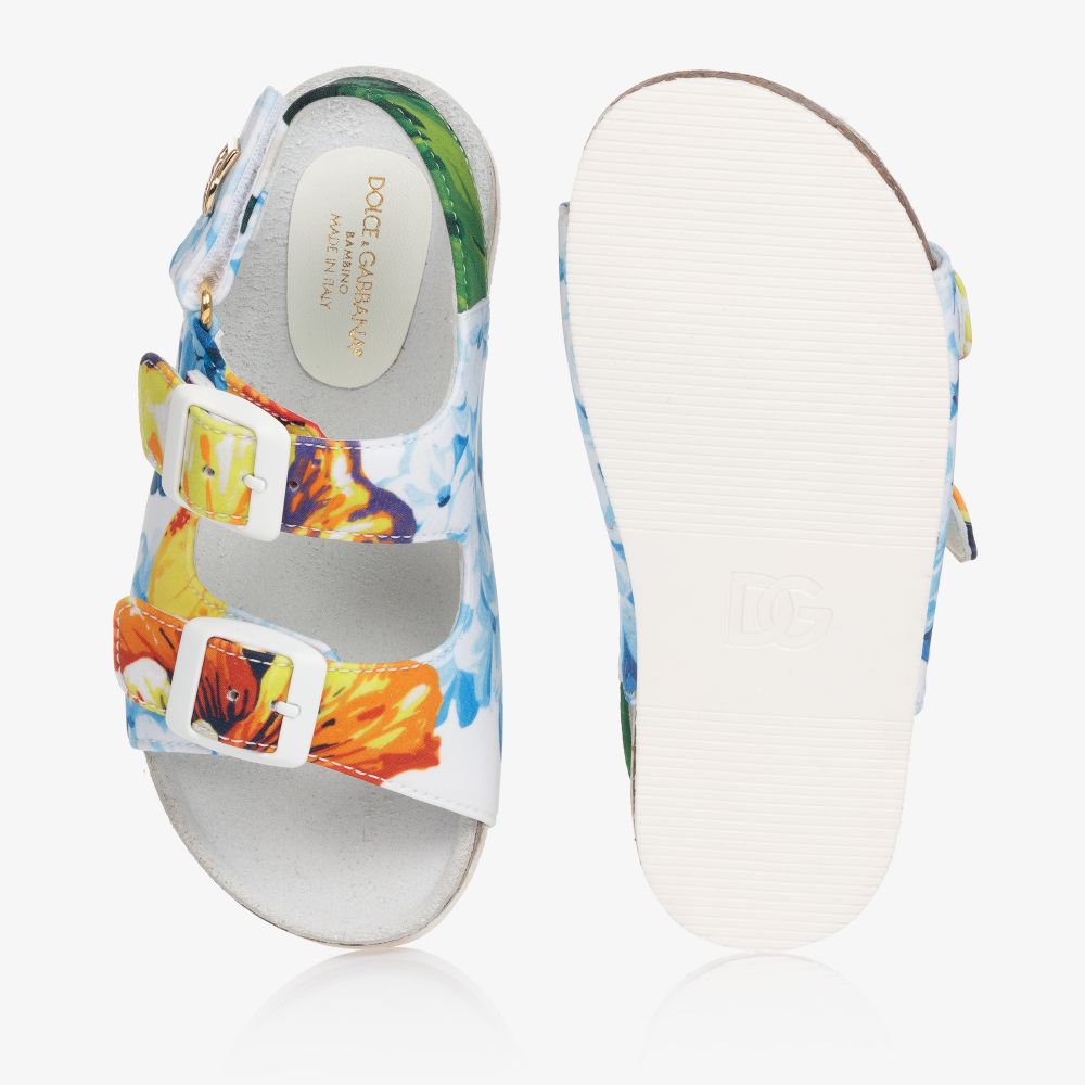 Dolce & Gabbana-Сандалии с гортензиями для девочек | Childrensalon Outlet