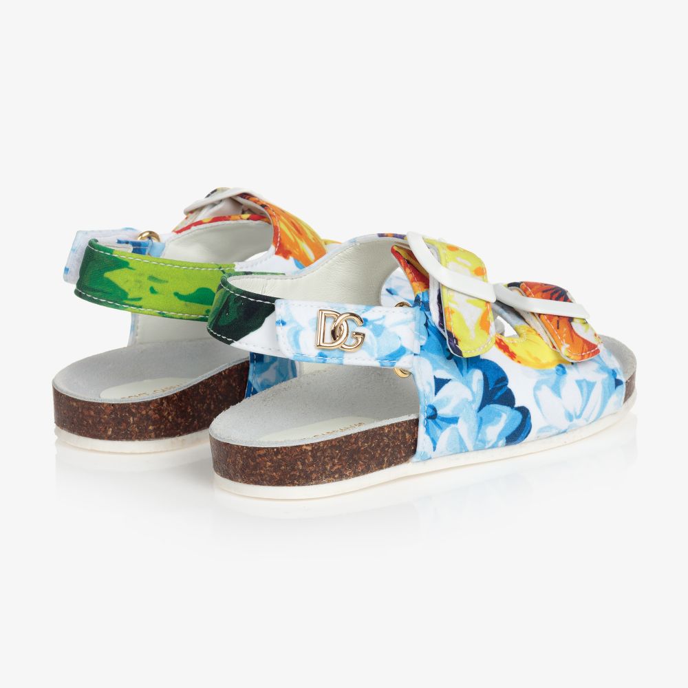 Dolce & Gabbana-Сандалии с гортензиями для девочек | Childrensalon Outlet