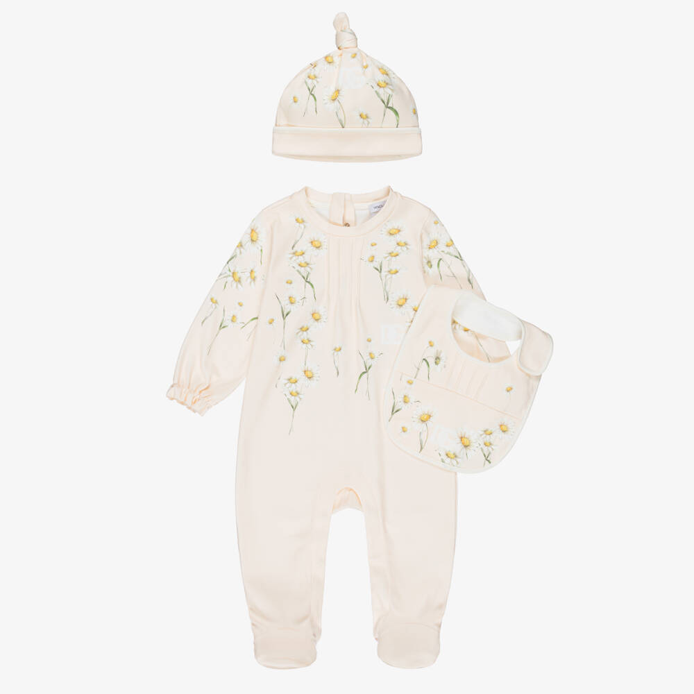 Dolce & Gabbana-Girls Ivory Floral Babysuit Collection | Childrensalon Outlet