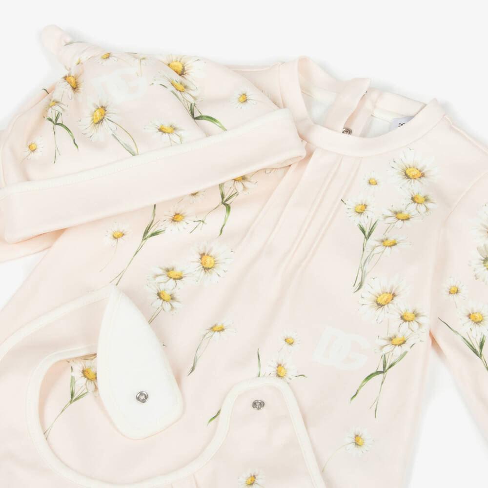 Dolce & Gabbana-Girls Ivory Floral Babysuit Collection | Childrensalon Outlet