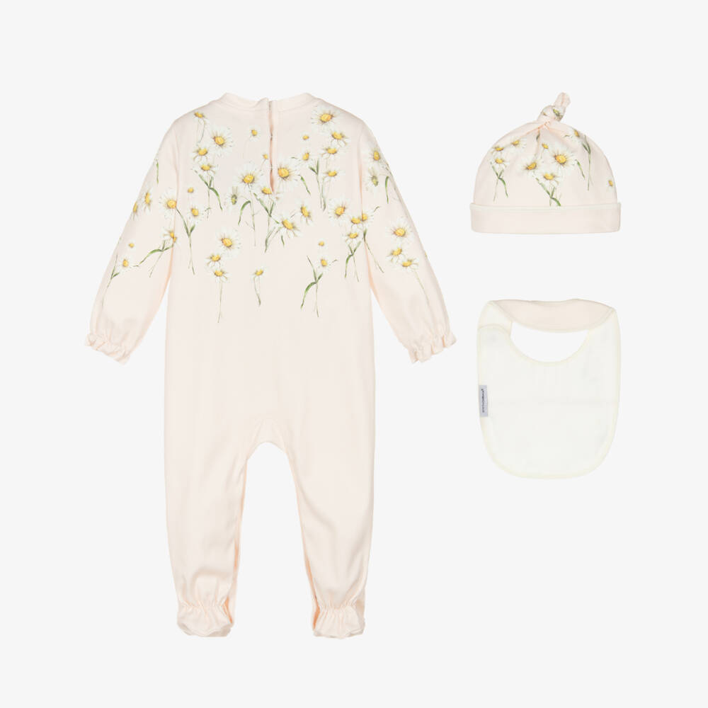 Dolce & Gabbana-Girls Ivory Floral Babysuit Collection | Childrensalon Outlet
