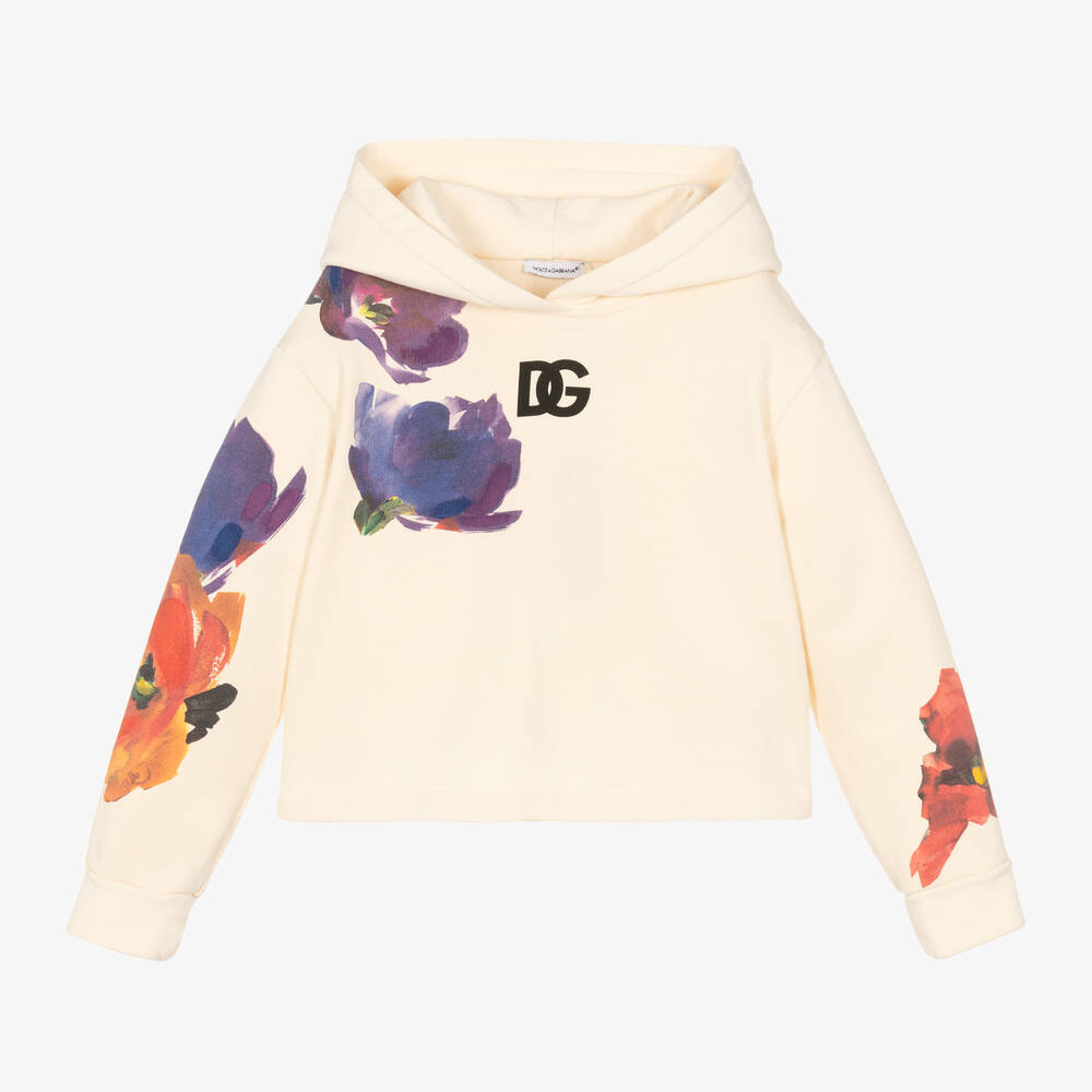 Girls floral hoodie top