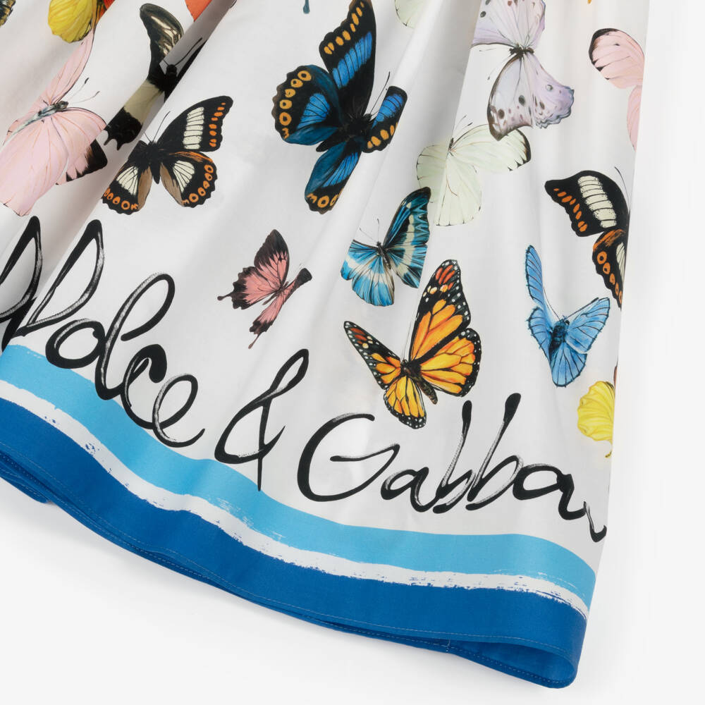 Dolce & Gabbana-Girls Ivory Fluttering Butterfly Skirt | Childrensalon Outlet