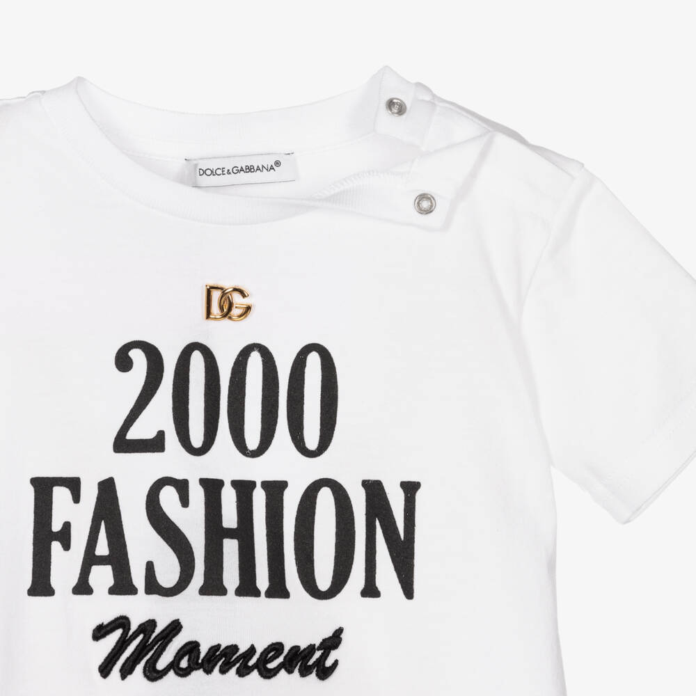 Dolce & Gabbana-Girls' Ivory Jersey Tee | Childrensalon Outlet