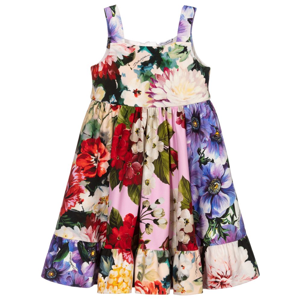 Dolce & Gabbana - Girls Jersey Floral Dress | Childrensalon