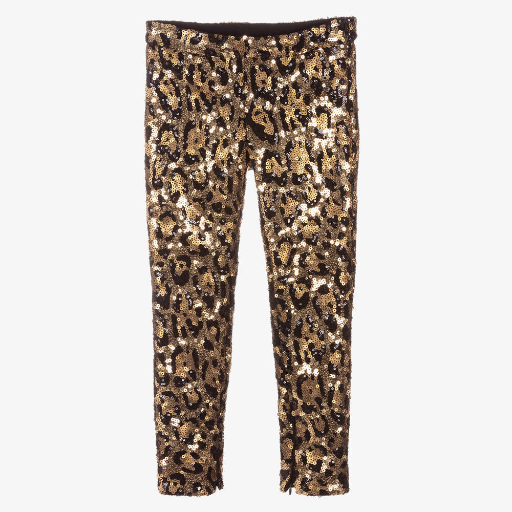 Dolce & Gabbana - Leoparden-Leggings mit Pailletten | Childrensalon