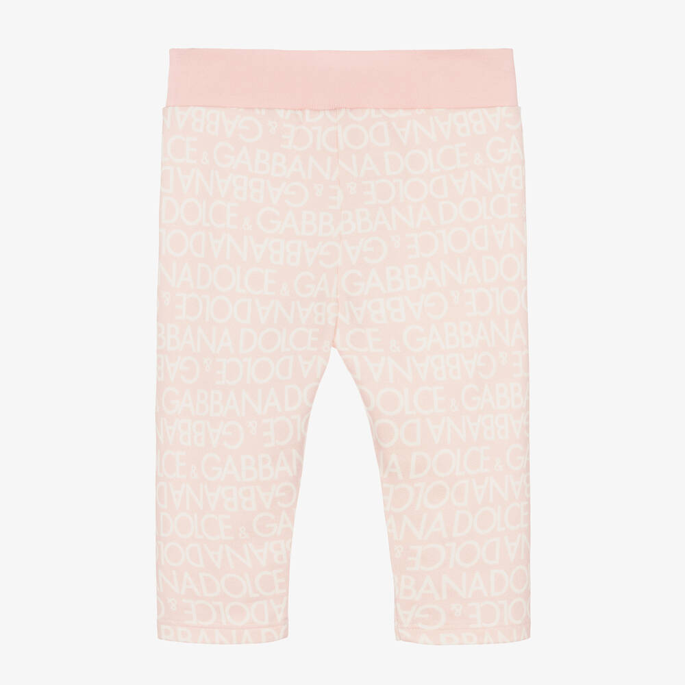 Dolce & Gabbana-Розовые хлопковые легинсы для девочек | Childrensalon Outlet