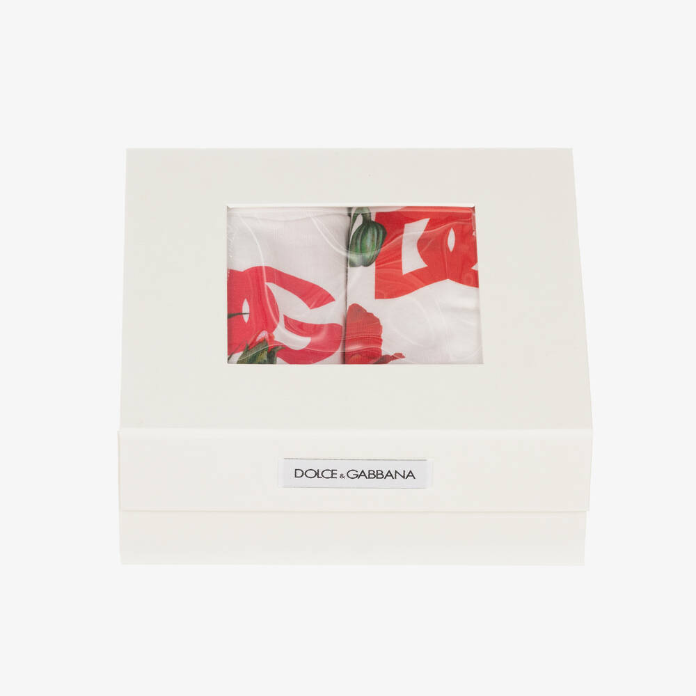 Dolce & Gabbana-Girls Logo Bodyvests (2 Pack) | Childrensalon Outlet