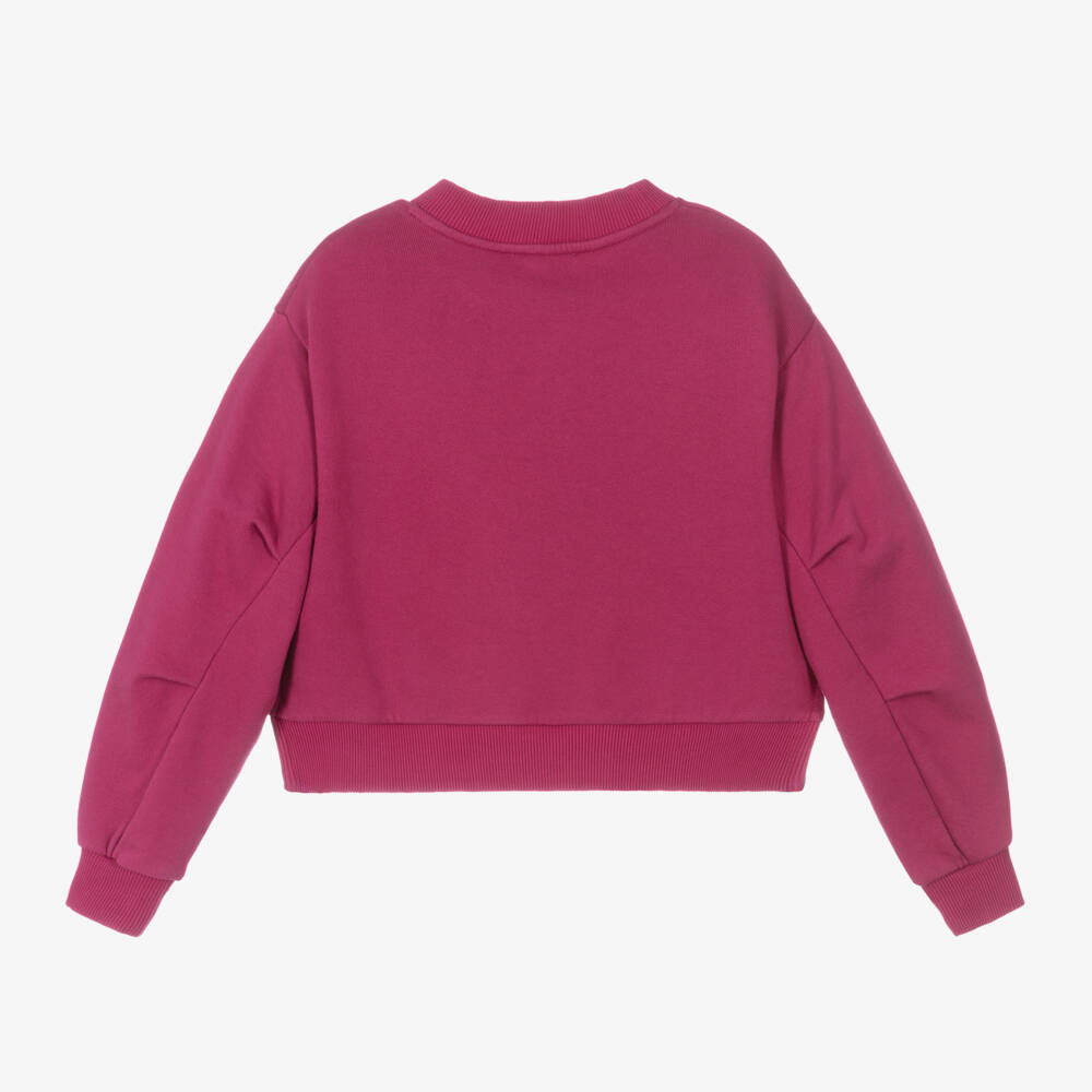 Dolce & Gabbana-سويتشيرت DG قطن لون زهري للبنات | Childrensalon Outlet