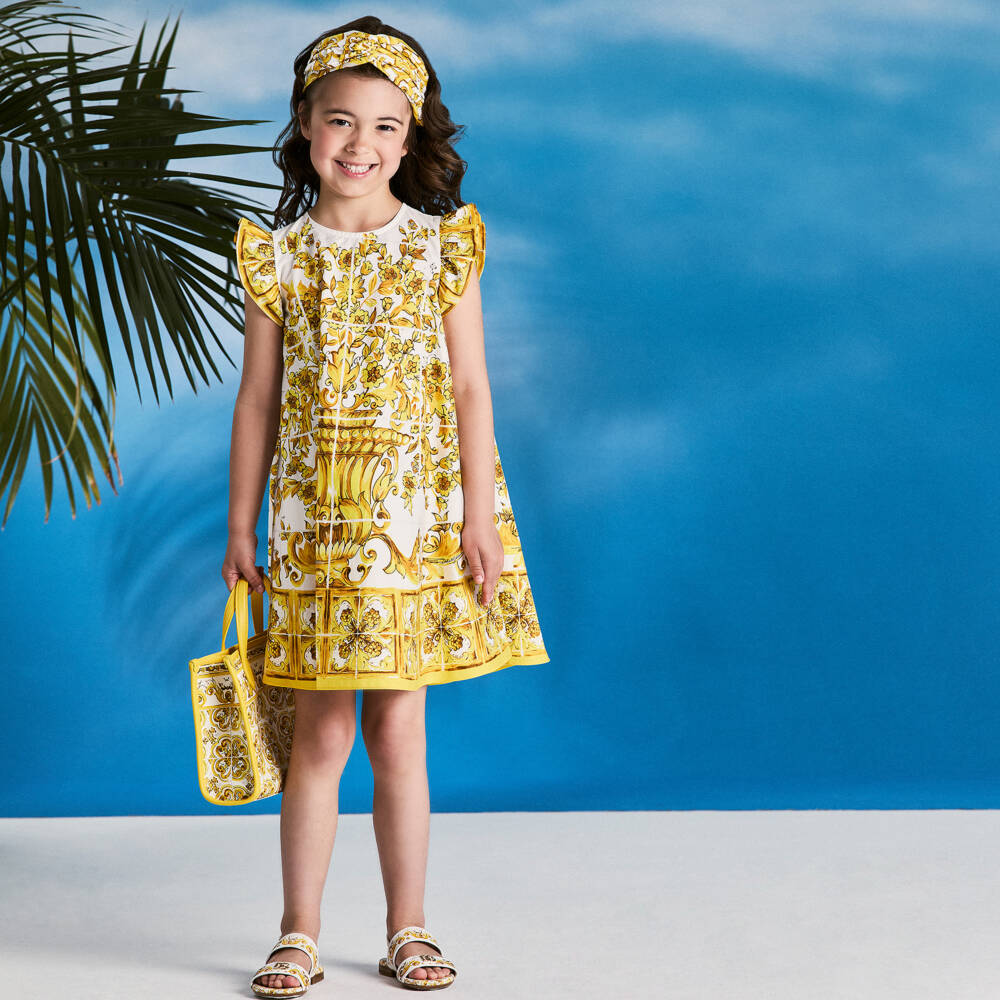 Dolce & Gabbana-Girls Majolica Leather Sandals | Childrensalon Outlet