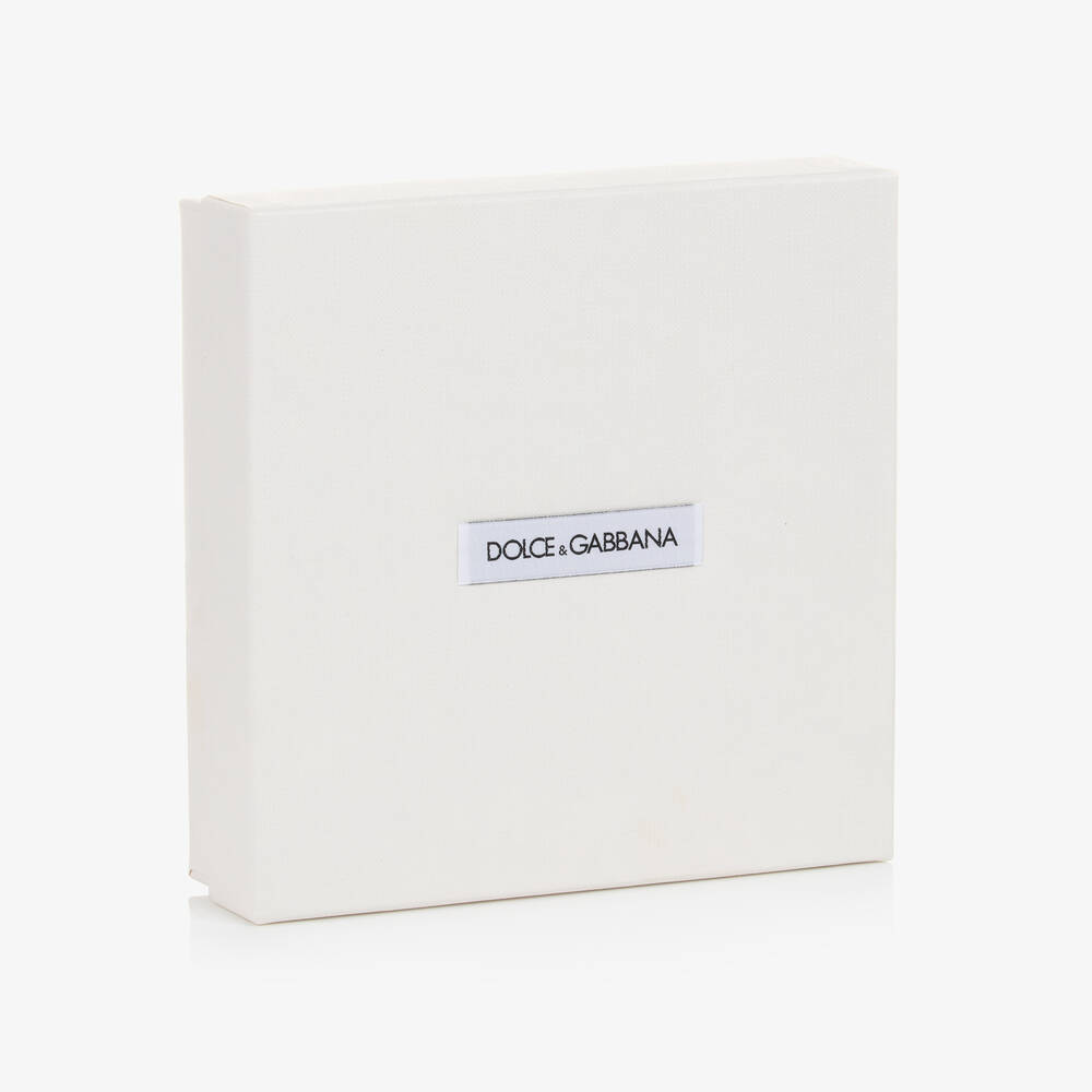 Dolce & Gabbana-Girls Metallic Gold Leather DG Belt | Childrensalon Outlet