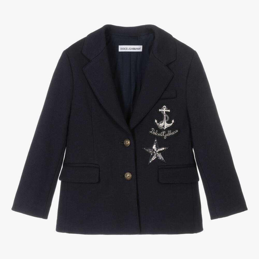 Dolce & Gabbana - Navyblauer Baumwollblazer (M)  | Childrensalon