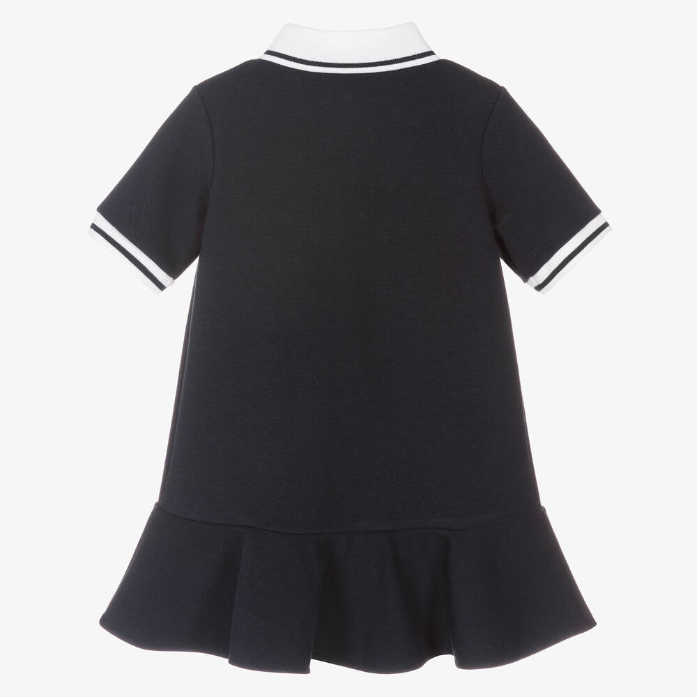 Dolce & Gabbana-Girls Navy Blue Polo Dress | Childrensalon Outlet