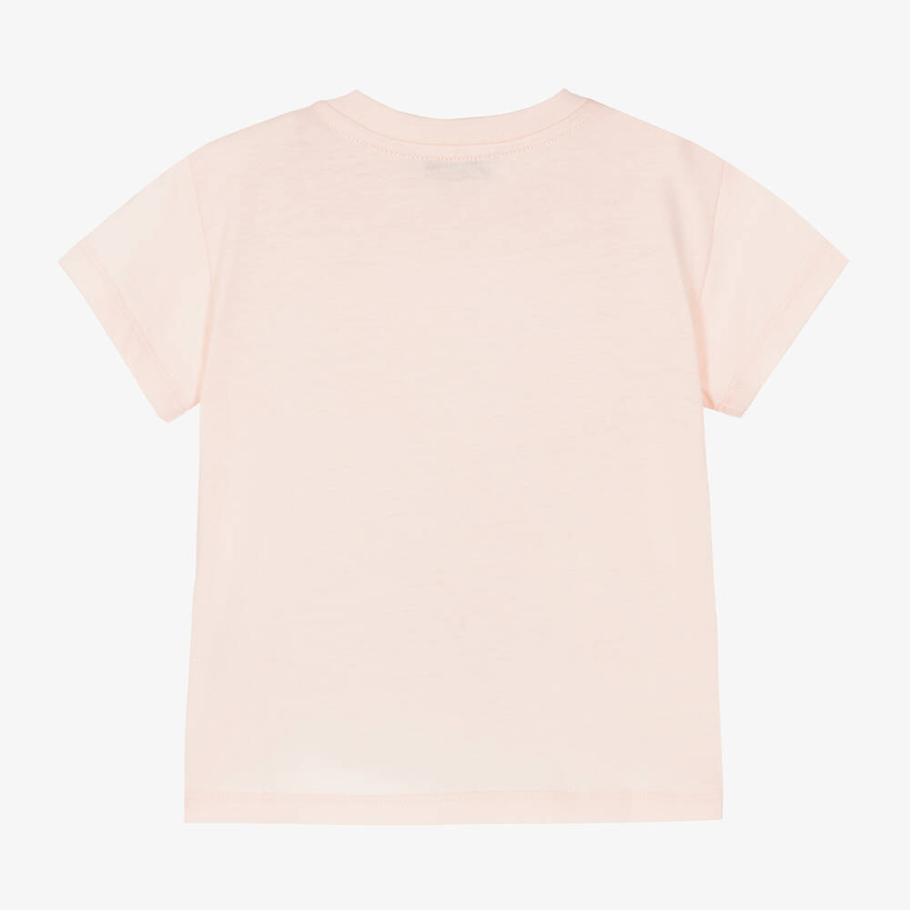 Dolce & Gabbana-Girls Pink Cotton T-Shirt | Childrensalon Outlet