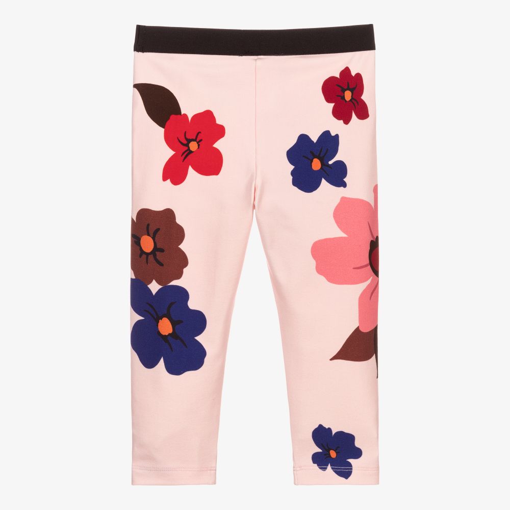 キッズ用ボトムス Dolce & Gabbana Farmer Leggings Dolce & Gabbana - Girls Pink Floral Leggings | Childrensalon