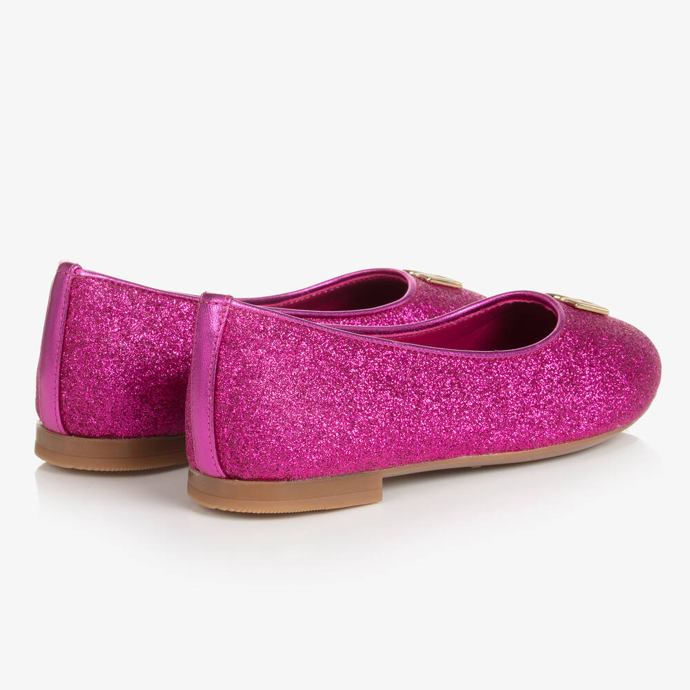 Girls pink glitter pumps sales