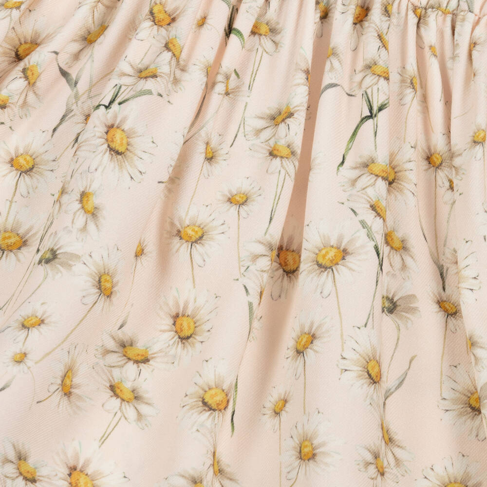 Dolce & Gabbana-Girls Pink Jersey & Twill Flower Print Dress | Childrensalon Outlet