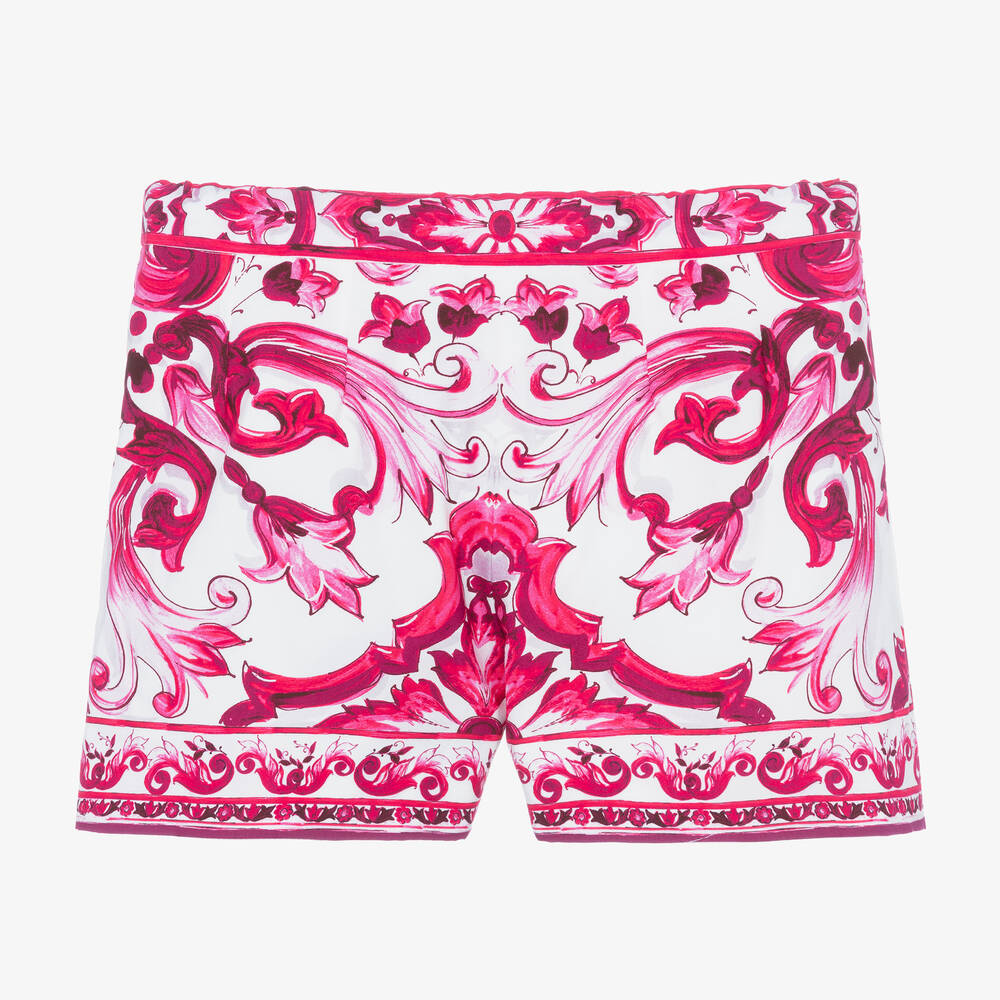 【関税＆送料込み】Dolce & Gabbana Pink Cotton Shorts Dolce & Gabbana high-waisted Puffball Mini Shorts | Pink
