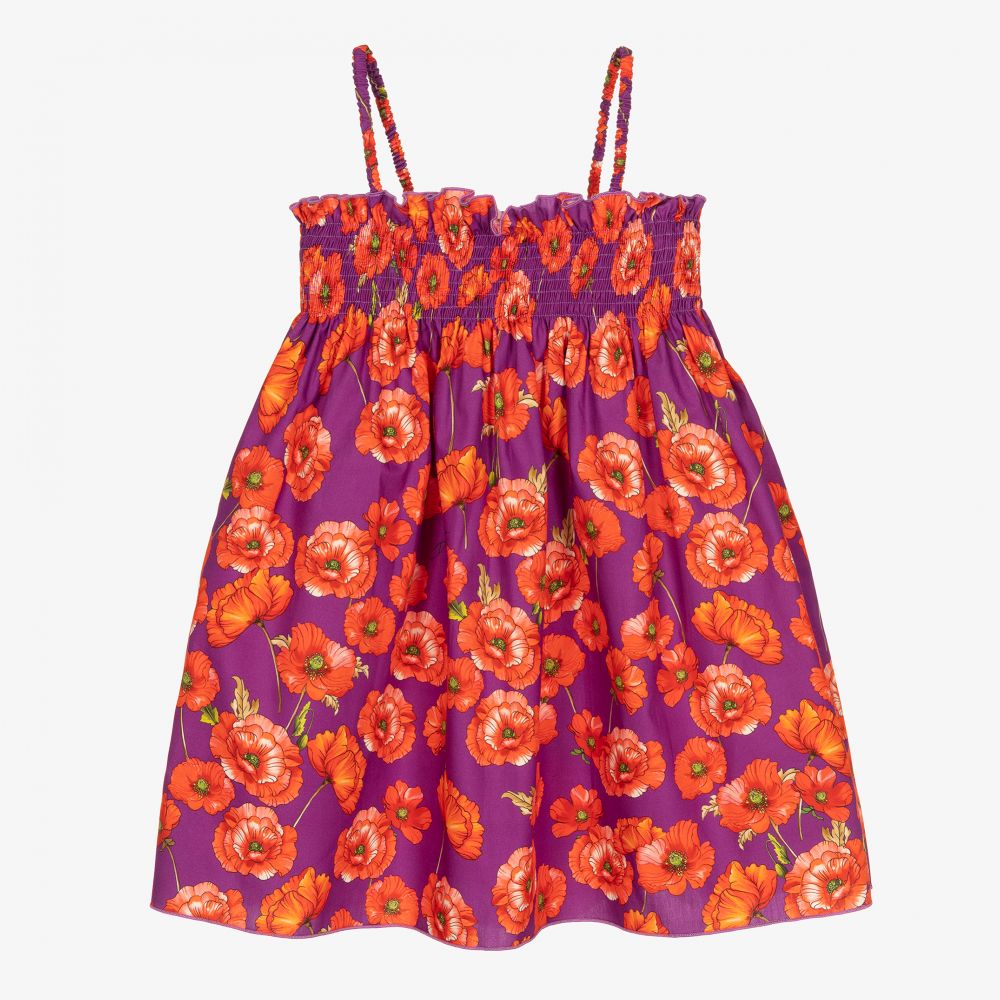 Dolce & Gabbana - Kleid mit Mohnblumen-Print (M)  | Childrensalon