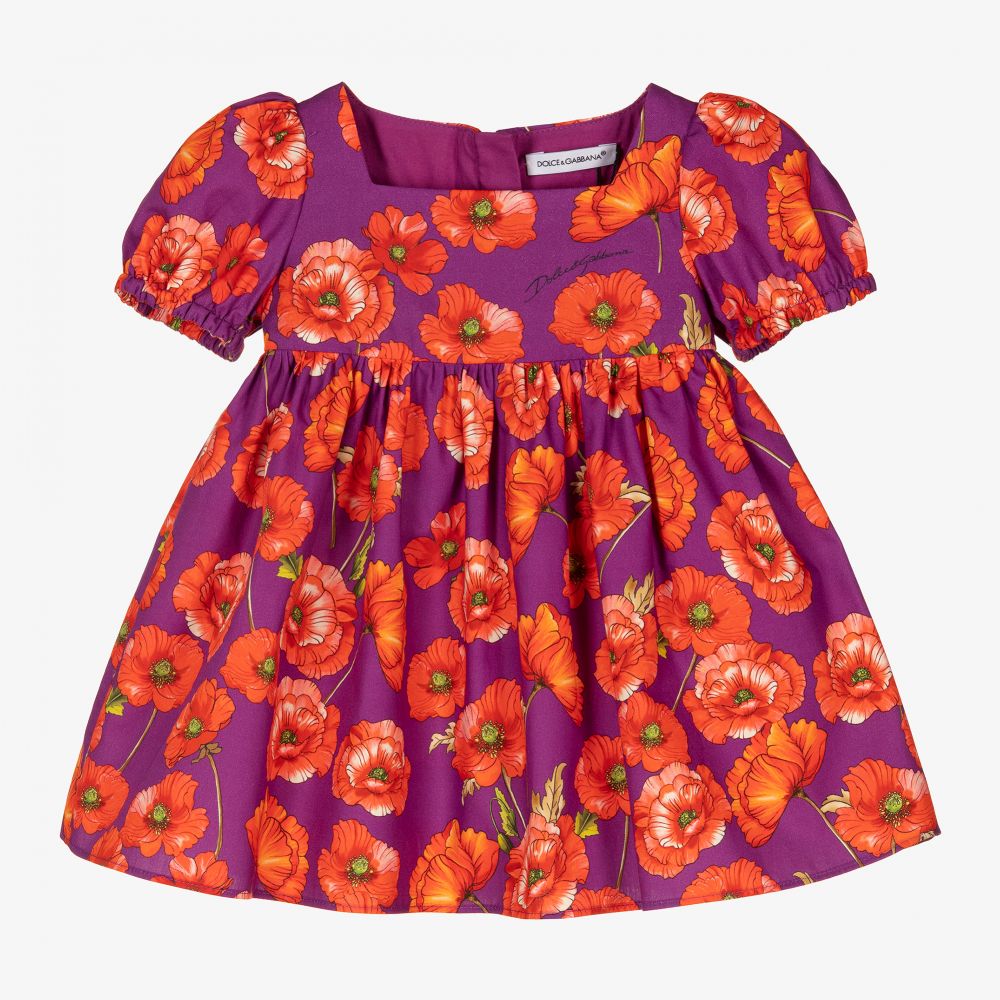 Girls Poppy Print Dress Set