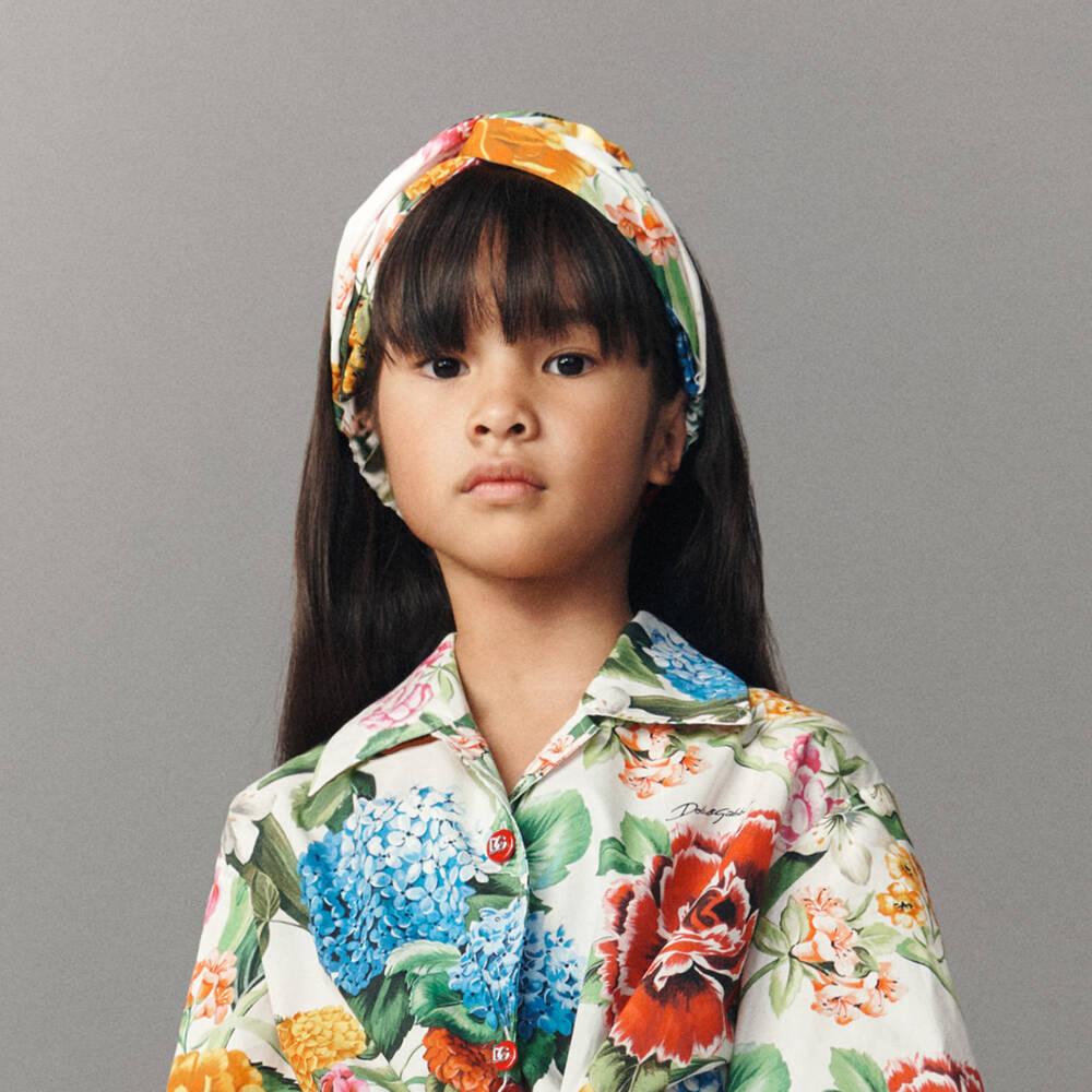 Dolce & Gabbana-Girls Pristine Bloom Hairband | Childrensalon Outlet